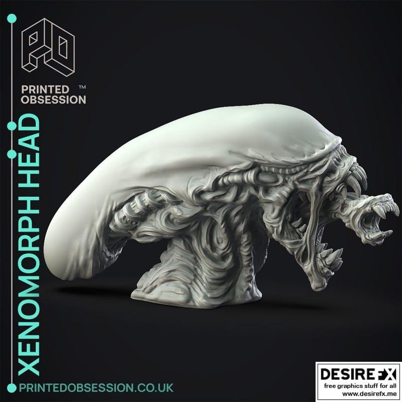 异形头 3D打印模型 STL|Xenomorph HEad – 3D Print Model STL