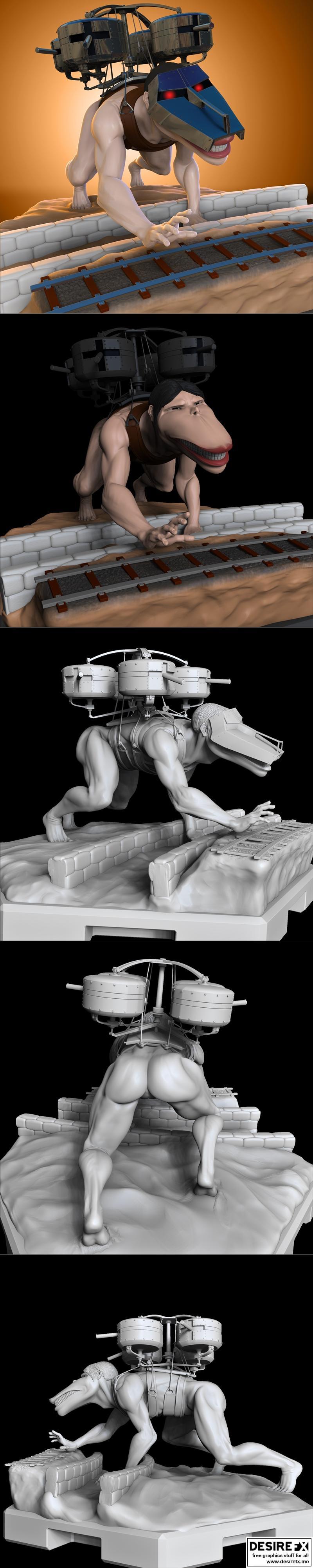 Pieck Titan –《进击的巨人》3D打印模型|Pieck Titan – Shingeki no Kyojin – 3D Print Model STL