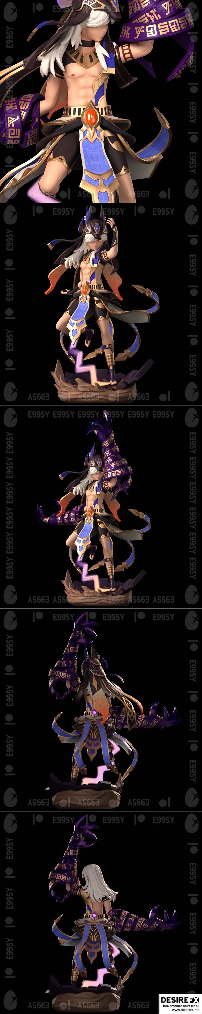 Cyno – 动漫游戏角色3D打印模型|Cyno – 3D Print Model STL