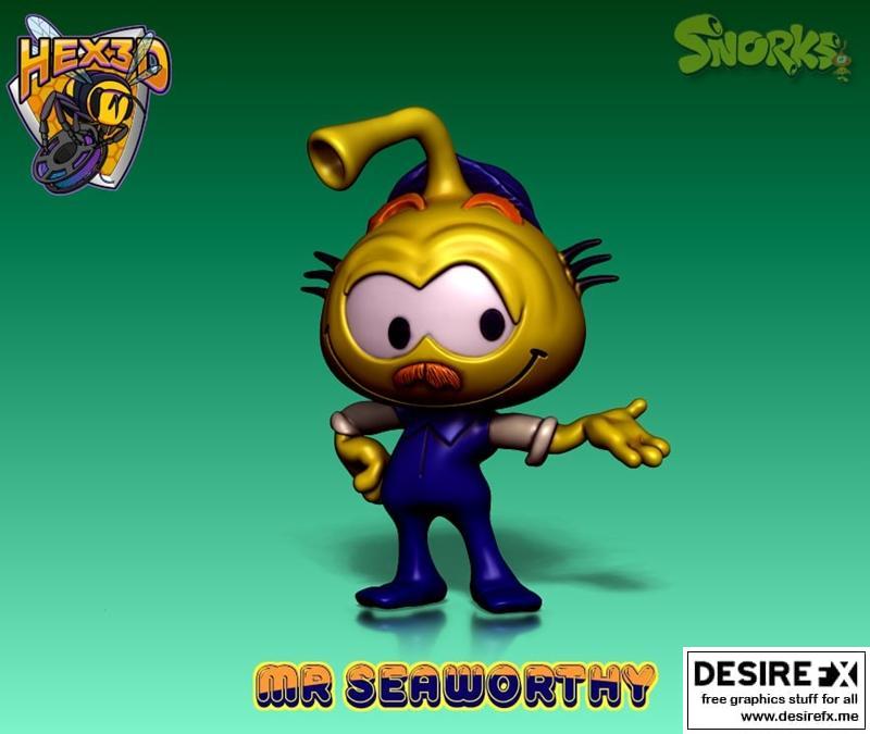 Hex3D - 阿尔法海王 3D打印模型|Hex3D – Snork8 Mr SeaWorthy – 3D Print Model STL