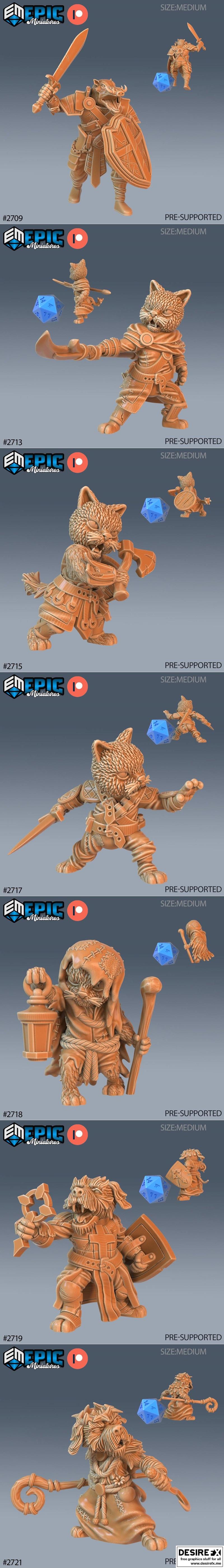 史诗微型模型—冬日狂欢3D打印作品|Epic Miniatures – Wild Winter Holidays – 3D Print Model STL