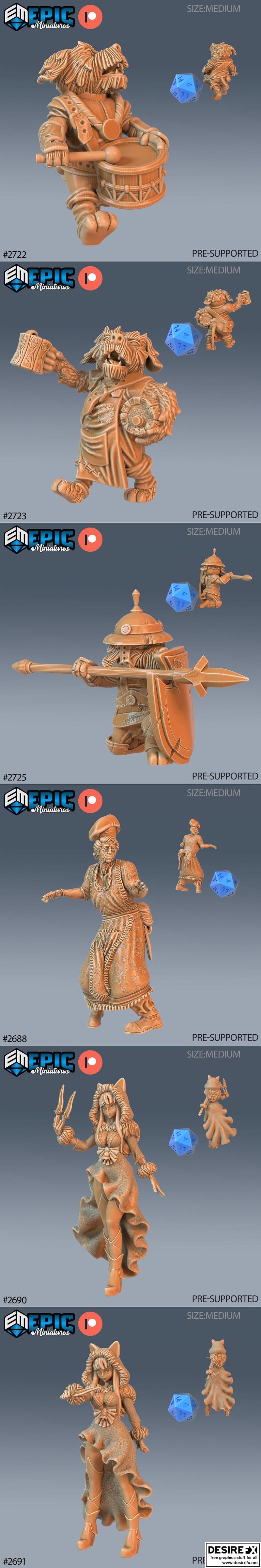 史诗微型模型—冬日狂欢3D打印作品|Epic Miniatures – Wild Winter Holidays – 3D Print Model STL
