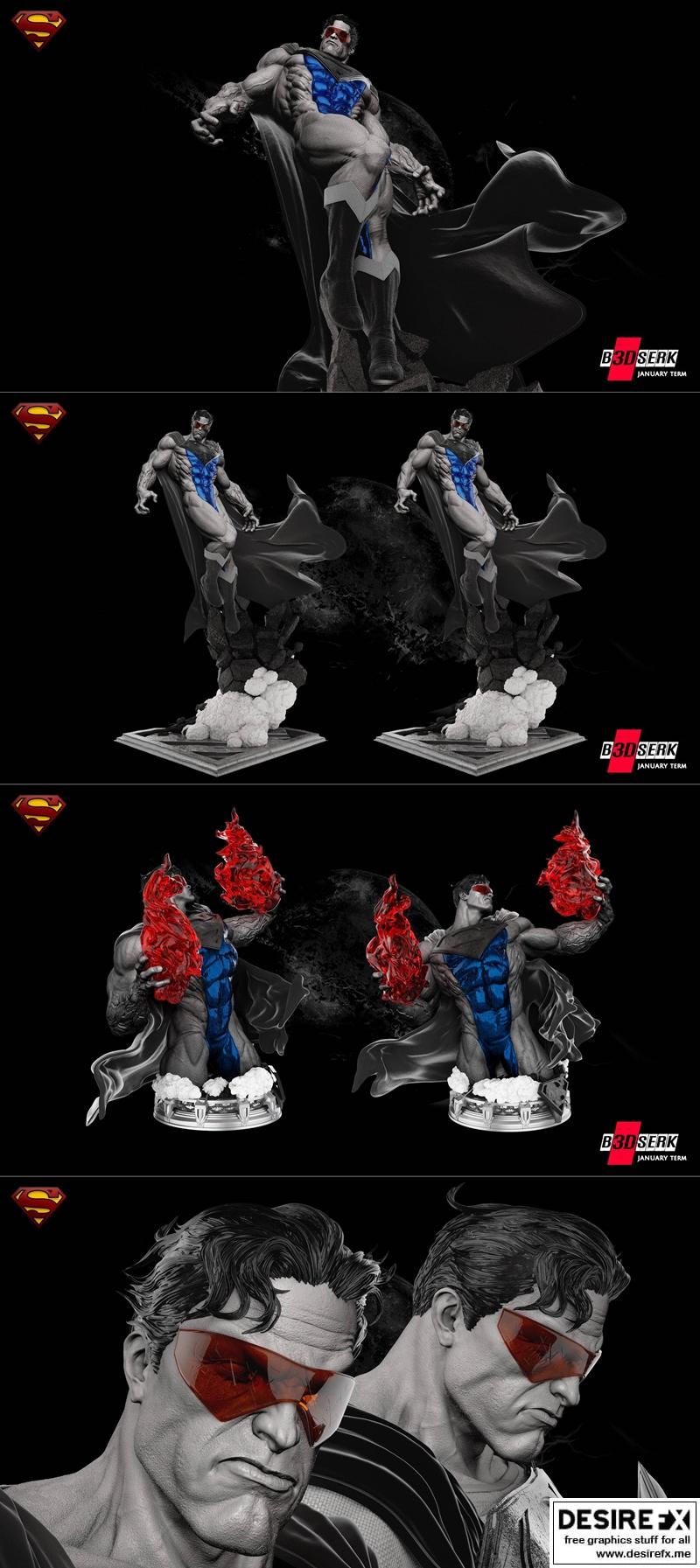 B3DSERK 剪影灭绝者雕像 3D打印模型|B3DSERK – Eradicator Statue and Bust – 3D Print Model STL