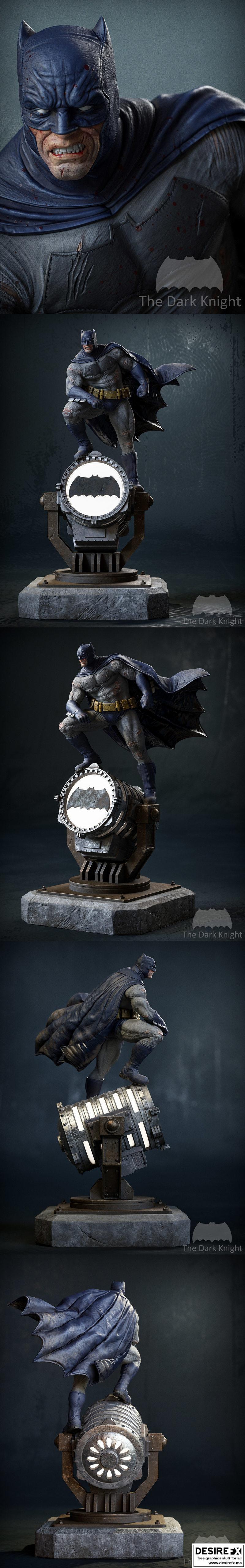 蝙蝠信号灯3D打印模型|The Dark Knight on the Bat Signal – 3D Print Model STL