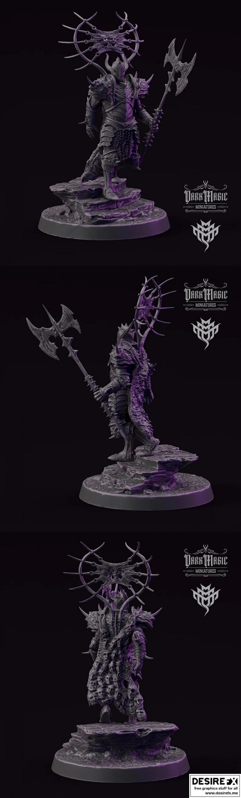 3D打印模型：死亡骑士装甲造型|Flesh Carapace Death Knight Pose 2 – 3D Print Model STL