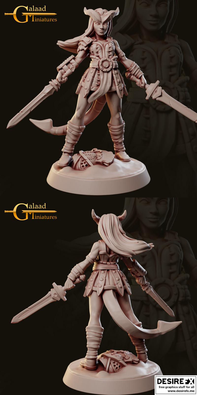 3D打印模型：暗影精灵战士|Arena Fighters – Tiefling – 3D Print Model STL