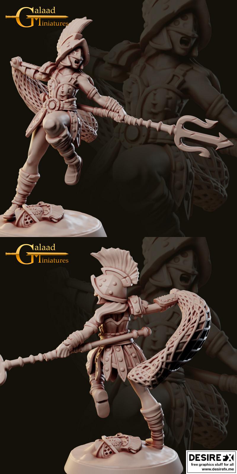 Arena Fighters 3D打印模型：Retiarius角色造型|Arena Fighters – Retiarius – 3D Print Model STL