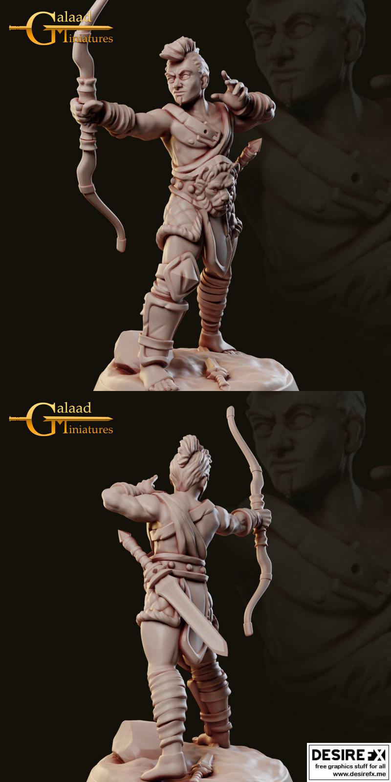 竞技场战士 – 《猎魔人》– 3D打印模型|Arena Fighters – Archer – 3D Print Model STL