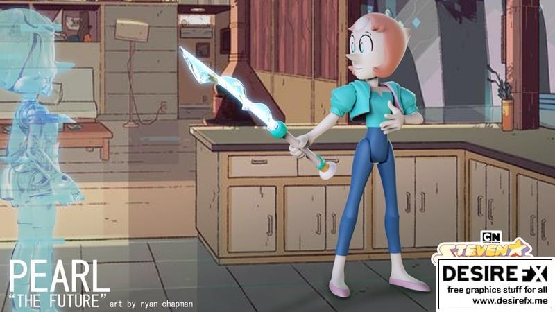 珍珠守护者——3D打印动作人偶模型|Gem Defenders – Pearl Action Figure – 3D Print Model STL