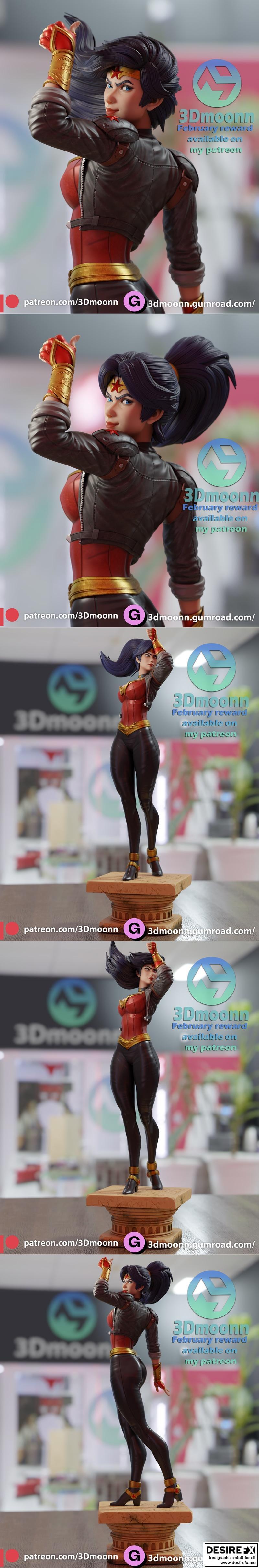 神奇女侠 3D打印模型|Wonder Woman – 3Dmoonn – 3D Print Model STL