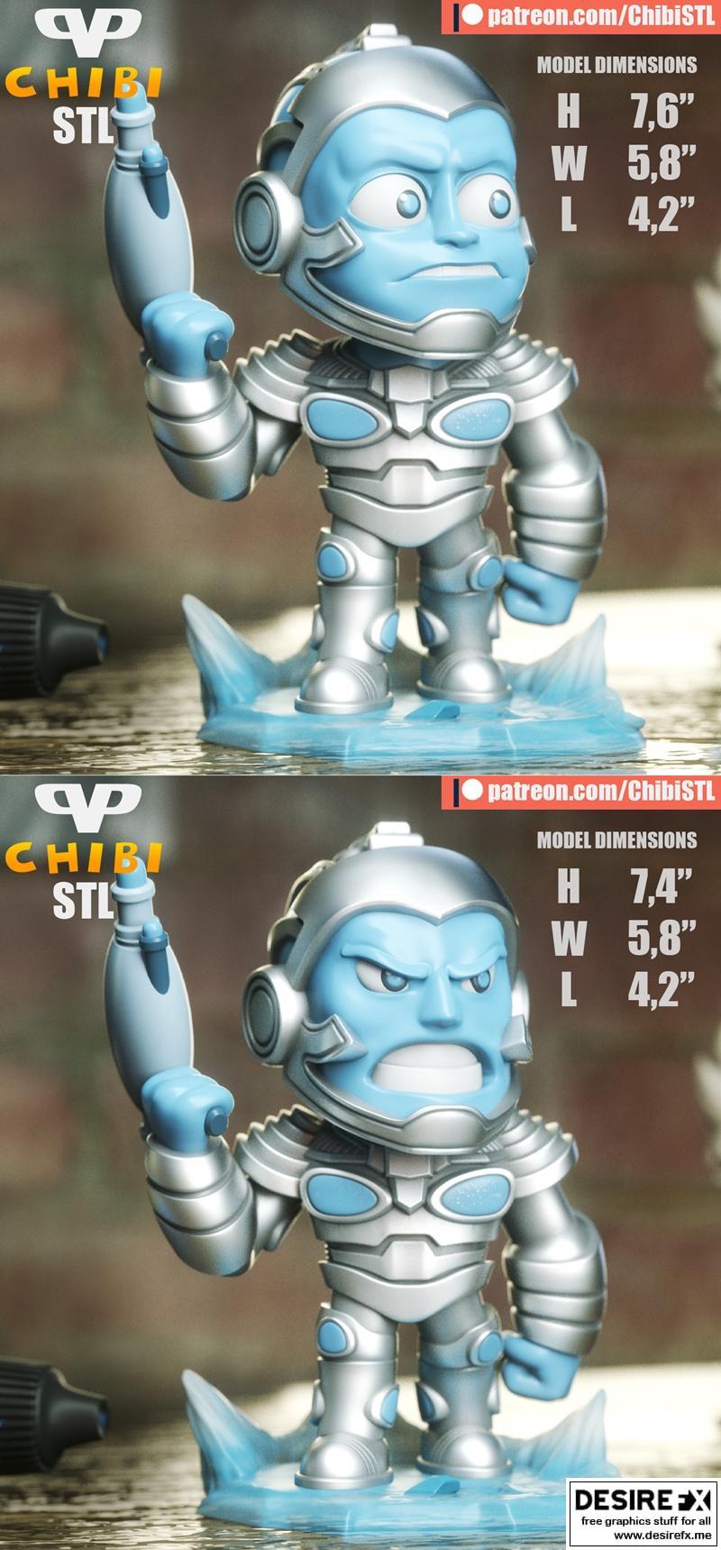 冰冻侠 Arnold 3D打印模型|Mr. Freeze Arnold Chibi – 3D Print Model STL