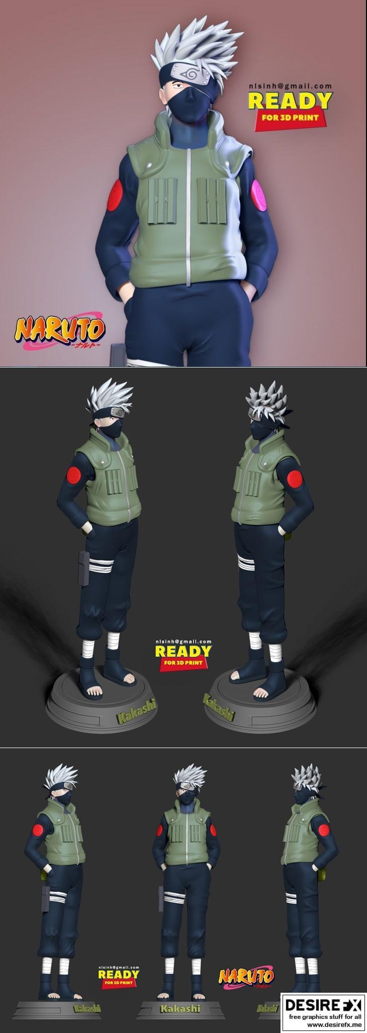 卡卡西立姿3D打印模型|Kakashi stands – 3D Print Model STL
