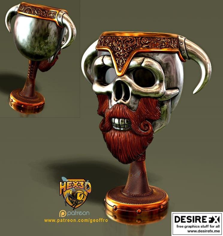 Hex3D - 王杯2 - 3D打印模型|Hex3D – King Chalice Number 2 – 3D Print Model STL