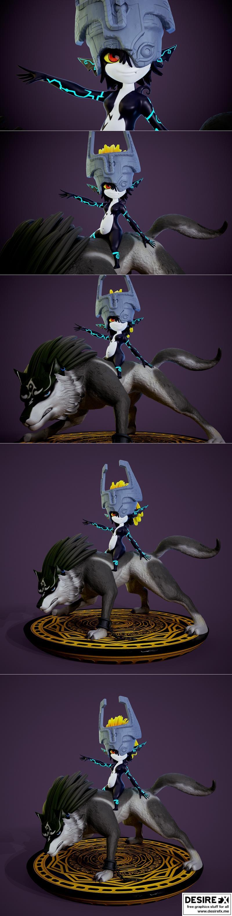 塞尔达传说-米娜-3D打印模型|Midna – The Legend of Zelda – 3D Print Model STL