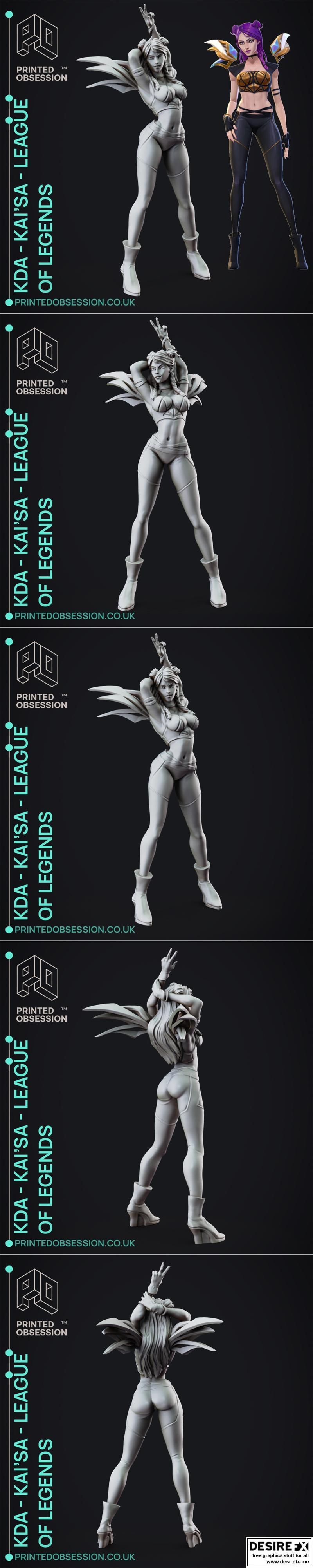 KDA凯萨——传奇莱格尔 3D打印模型|KDA Kaisa – Leagle of legends – 3D Print Model STL