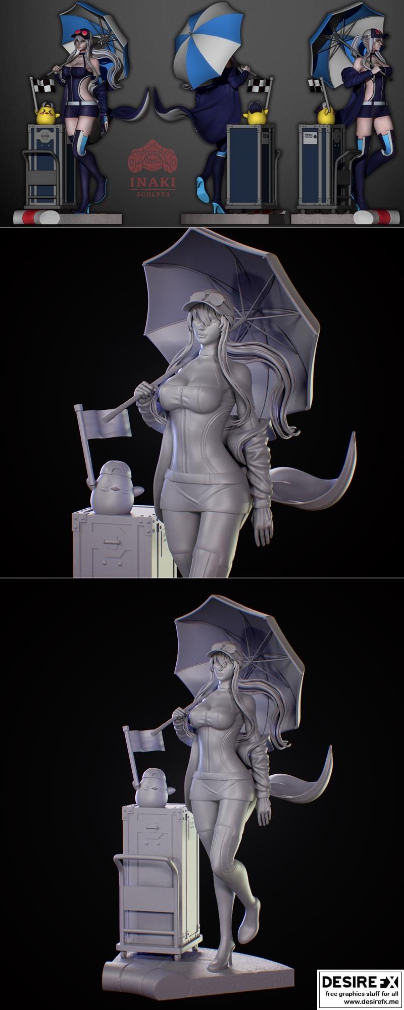 企业风之捕手——艾泽尔兰——Inaki创作的3D打印模型|Enterprise Wind Catcher – Azur Lane – Inaki Sculpts – 3D Print Model STL