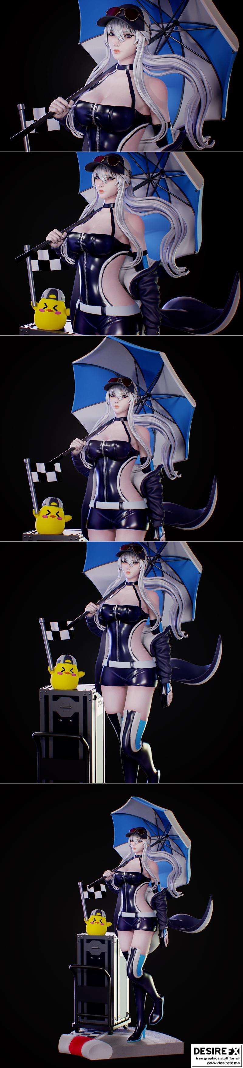 企业风之捕手——艾泽尔兰——Inaki创作的3D打印模型|Enterprise Wind Catcher – Azur Lane – Inaki Sculpts – 3D Print Model STL