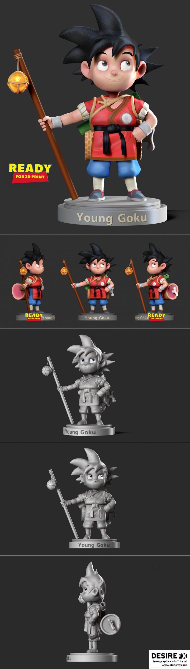 《3D打印模型：龙珠悟空》|Young Goku – 3D Print Model STL