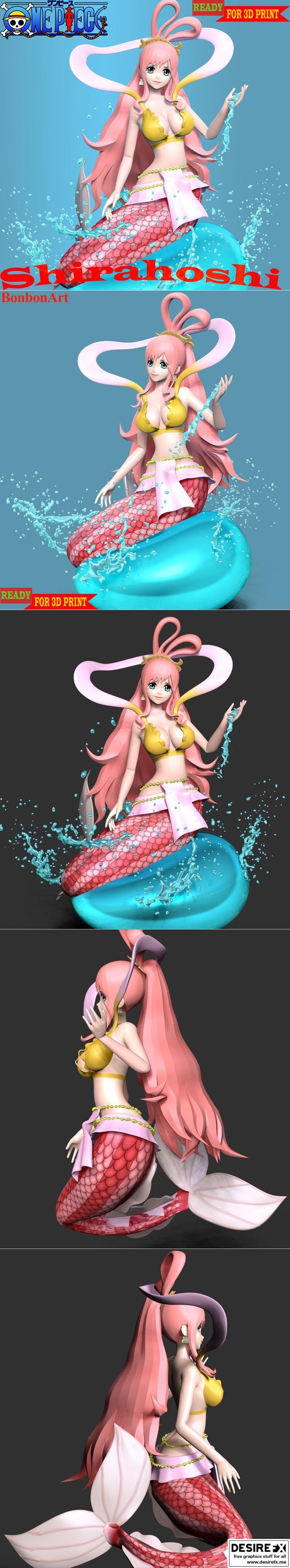 海贼王战斗舞蹈 3D打印模型|Shirahoshi – One Piece Battle Dance – 3D Print Model STL