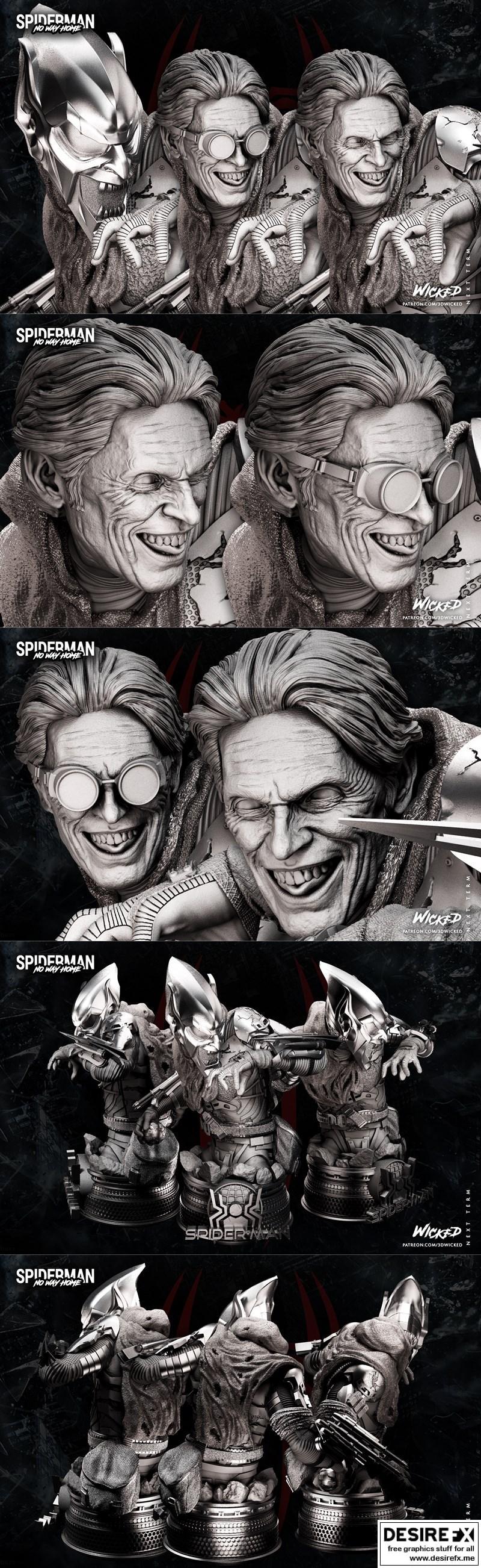 漫威绿魔3D打印模型|Wicked – Marvel Green Goblin Bust – 3D Print Model STL