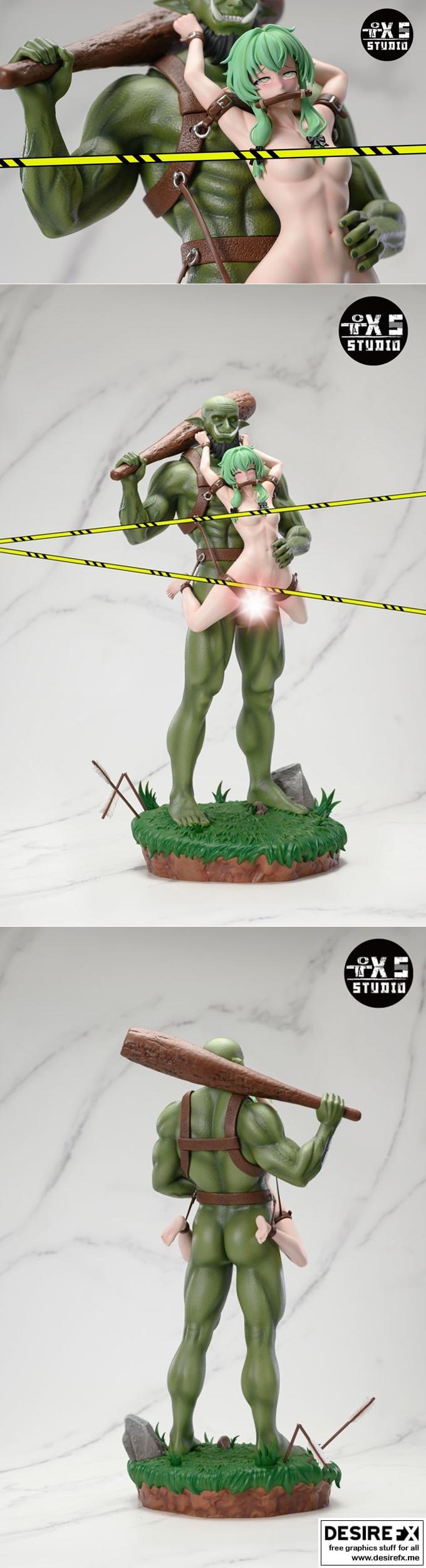 T.X.S工坊-通用地精与精灵恋人-3D打印模型|T.X.S Studio – General Goblin and his Elf Amour – 3D Print Model STL