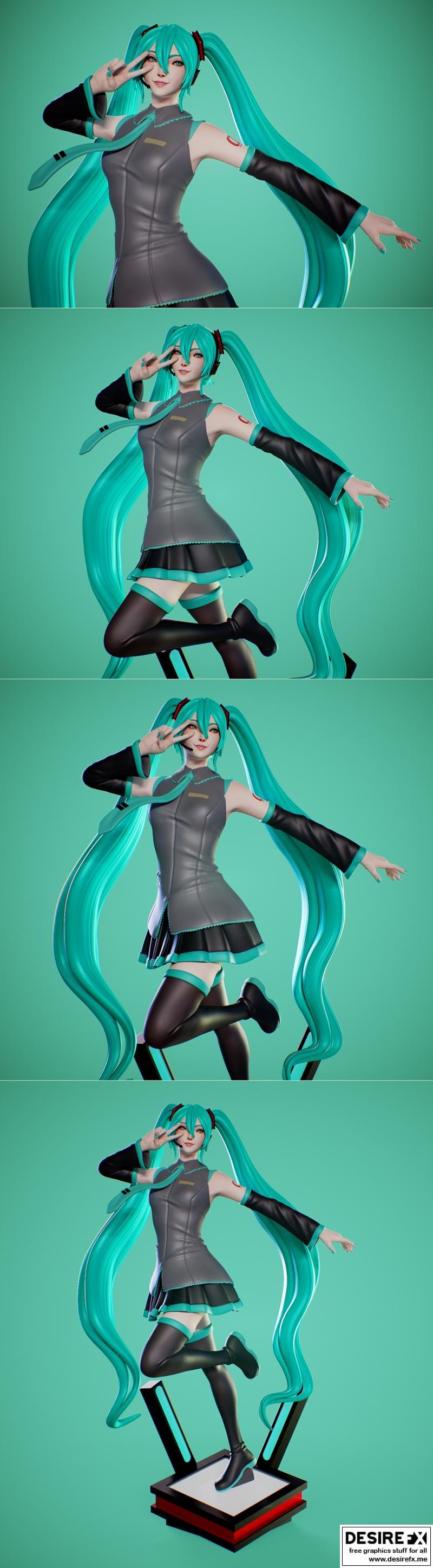 Hatsune Miku – Inaki Sculpts – 3D Print Model STL