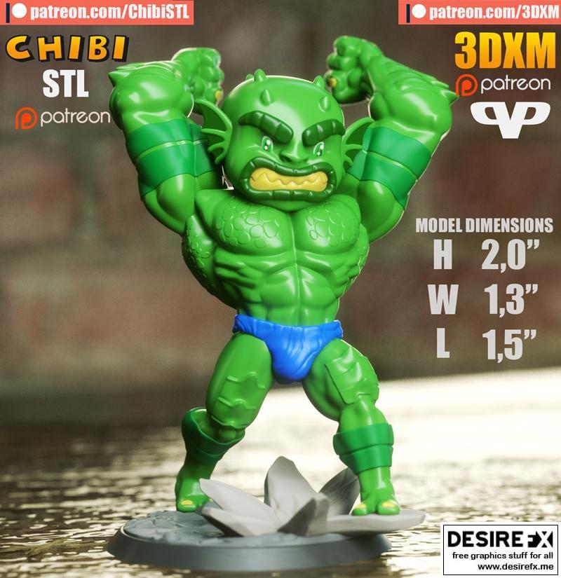 3DXM - 3D打印模型 - 反派小恶魔Chibi造型|3DXM – Abomination Chibi – 3D Print Model STL