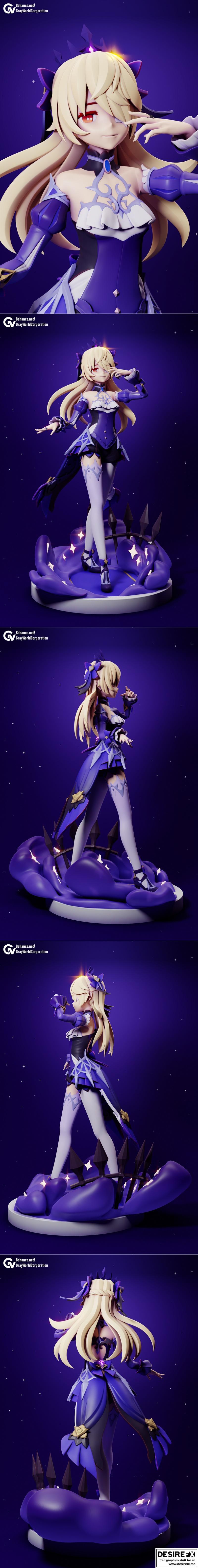 菲施尔夏日梦幻——3D打印模型|Fischl Ein Sommernachtstraum – 3D Print Model STL