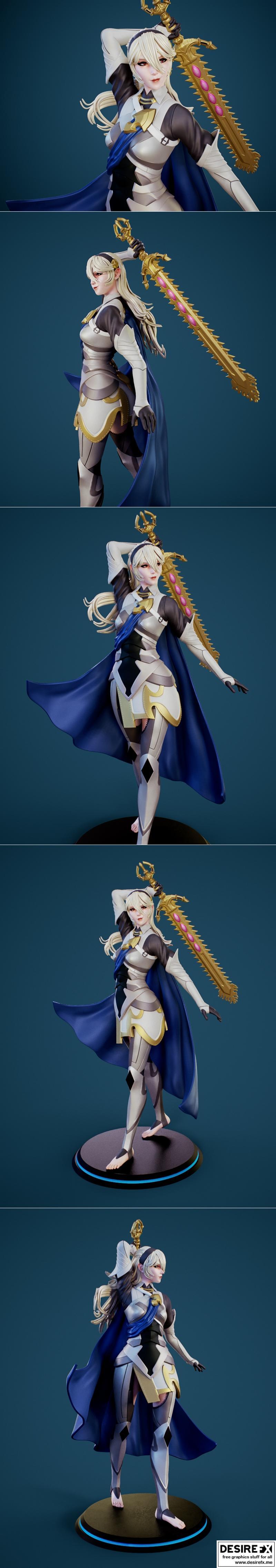 崔琳——火焰之纹——3D打印模型|Corrin – Fire Emblem – Inaki Sculpts – 3D Print Model STL