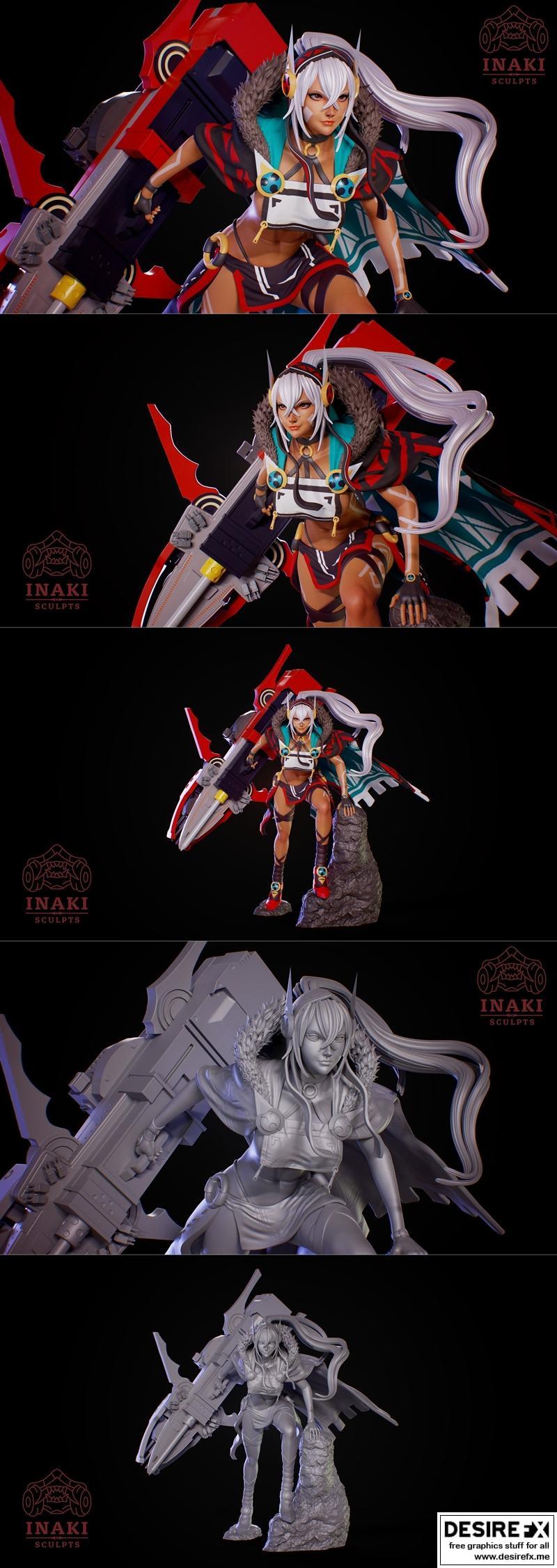 明尼阿波利斯 《碧蓝航线》因基 3D打印模型|Minneapolis – Azur Lane – Inaki Sculpts – 3D Print Model STL