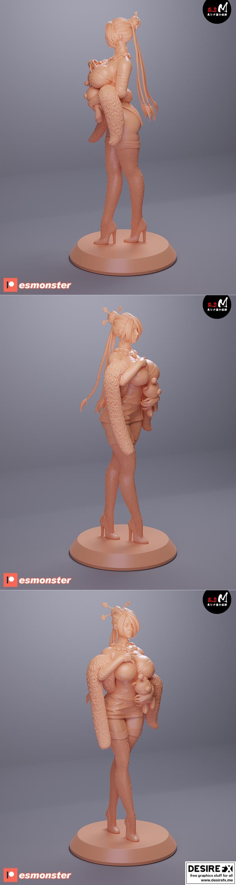 FAN Lulu 3D打印模型：E.S Monster角色雕塑|FAN Lulu – E.S Monster – 3D Print Model STL