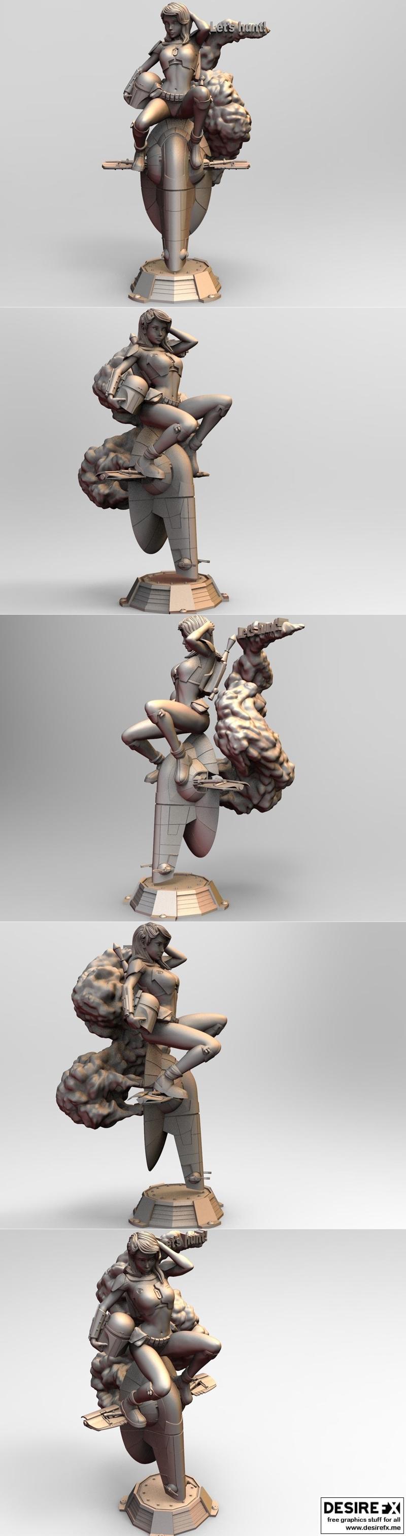 星球大战赏金猎人3D打印模型|Star Wars Bounty Hunter PinUp – 3D Print Model STL