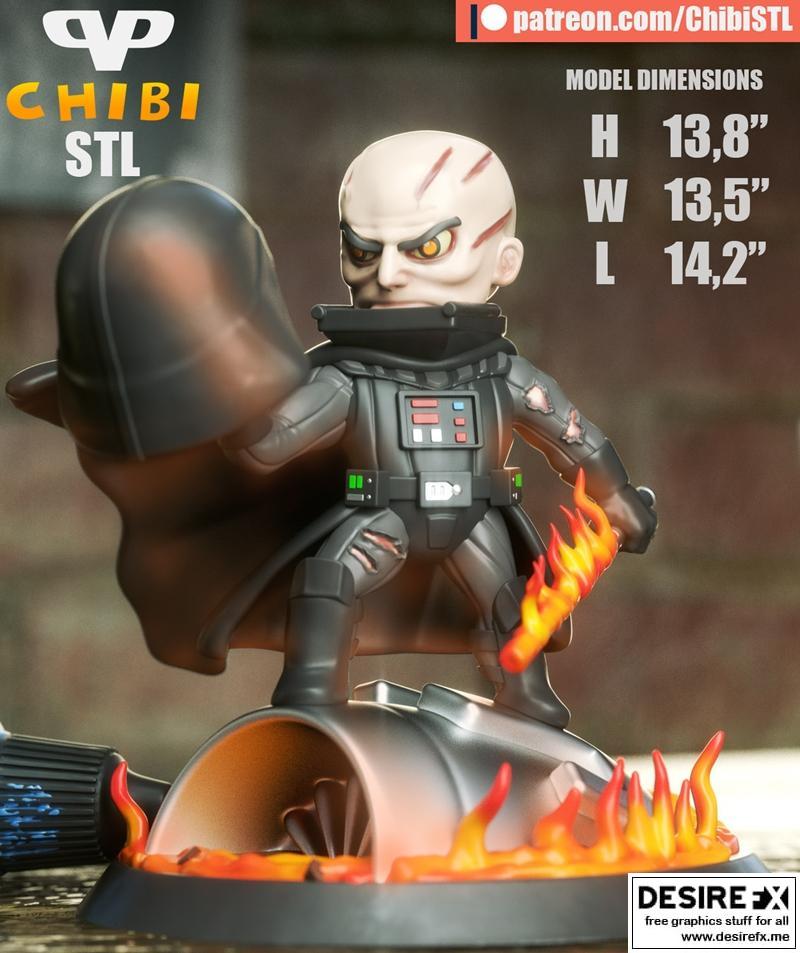3DXM-钢铁侠萌系小模型-达斯维达楚比版|3DXM – Darth Vader Mythos Chibi – 3D Print Model STL