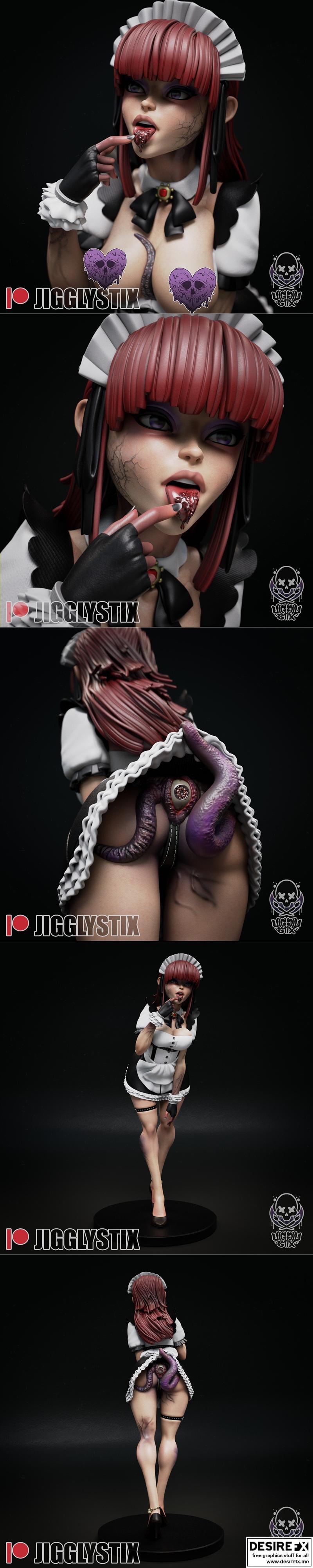 Jigglystix 3D打印模型：诡异女巫|Eldritch Maid – Jigglystix – 3D Print Model STL