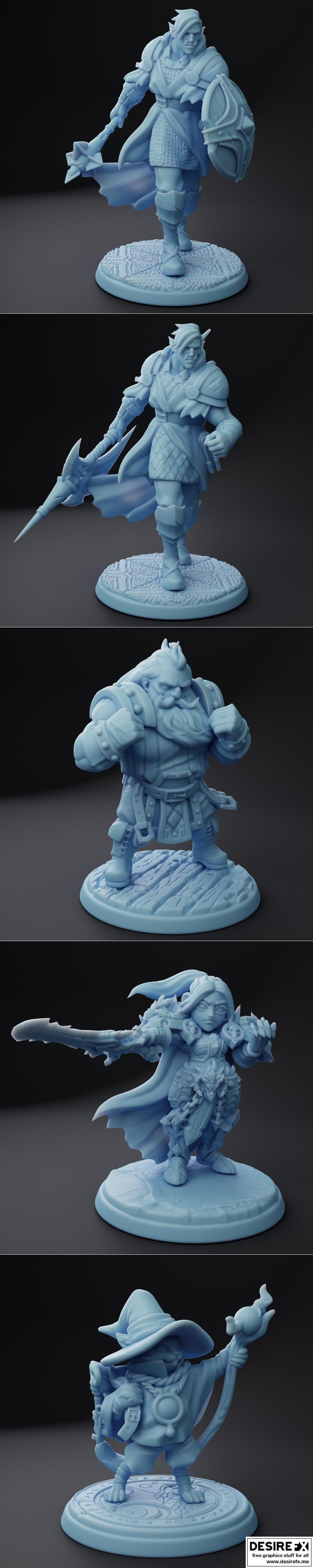 双女神迷你模型 2023年1月 3D打印STL文件|Twin Goddess Miniatures January 2023 – 3D Print Model STL