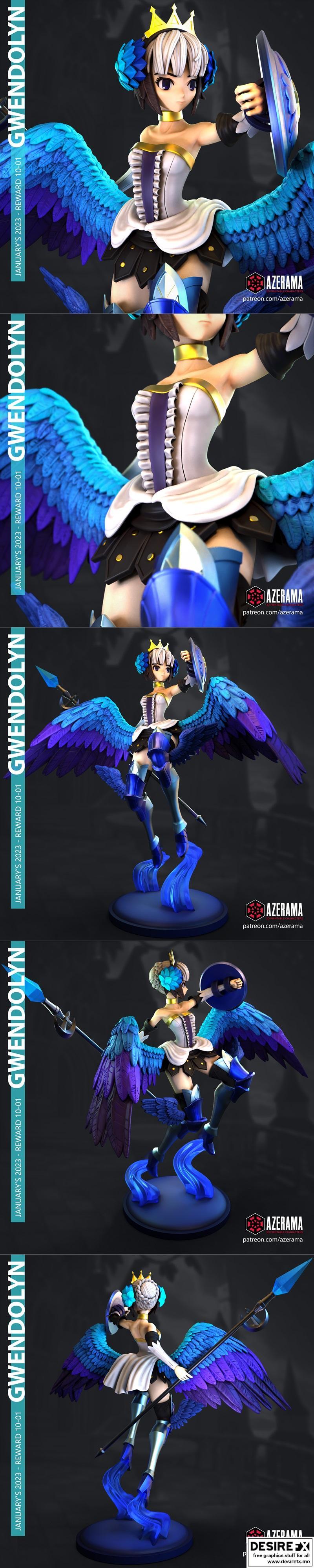 Azerama 3D打印模型：Gwendolyn|Gwendolyn – Azerama – 3D Print Model STL