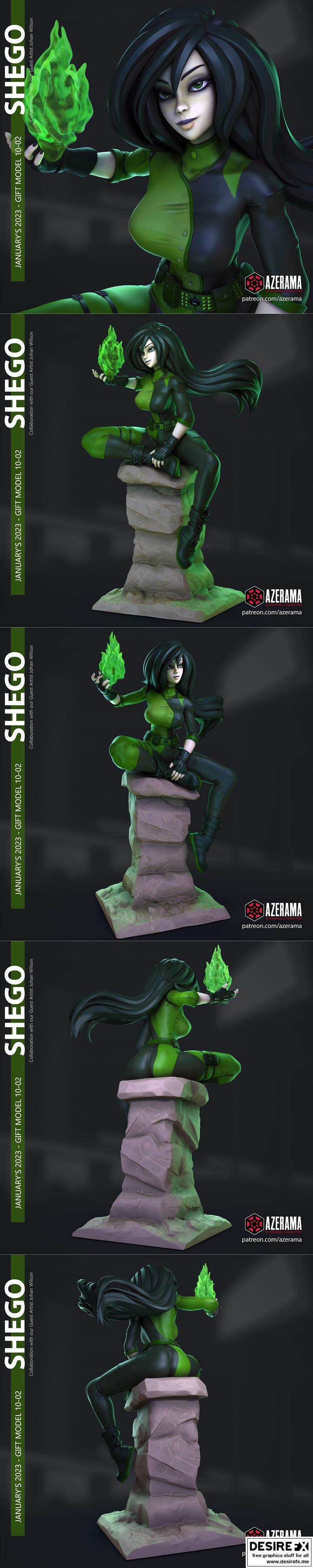 Shego - Azerama - 3D打印模型|Shego – Azerama – 3D Print Model STL