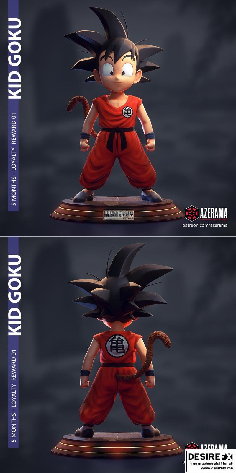 龙珠角色悟空3D打印模型|Goku (Loyalty reward) – Azerama – 3D Print Model STL