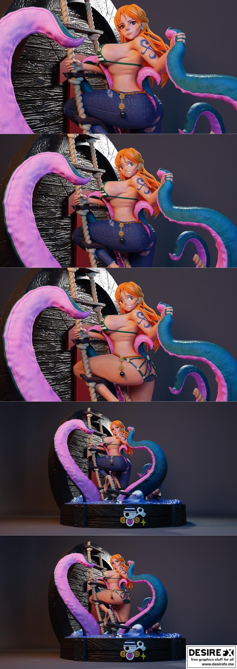 海贼王 Nami 3D打印模型|Nami – One Piece – 3D Print Model STL