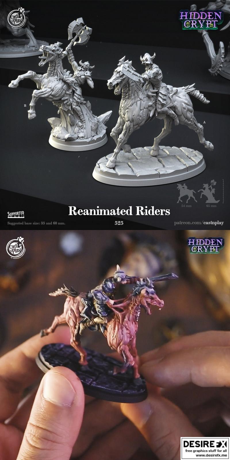 Cast N Play 《隐秘地窖》可打印3D模型|Cast N Play – Hidden Crypt – Reanimated Riders – 3D Print Model STL