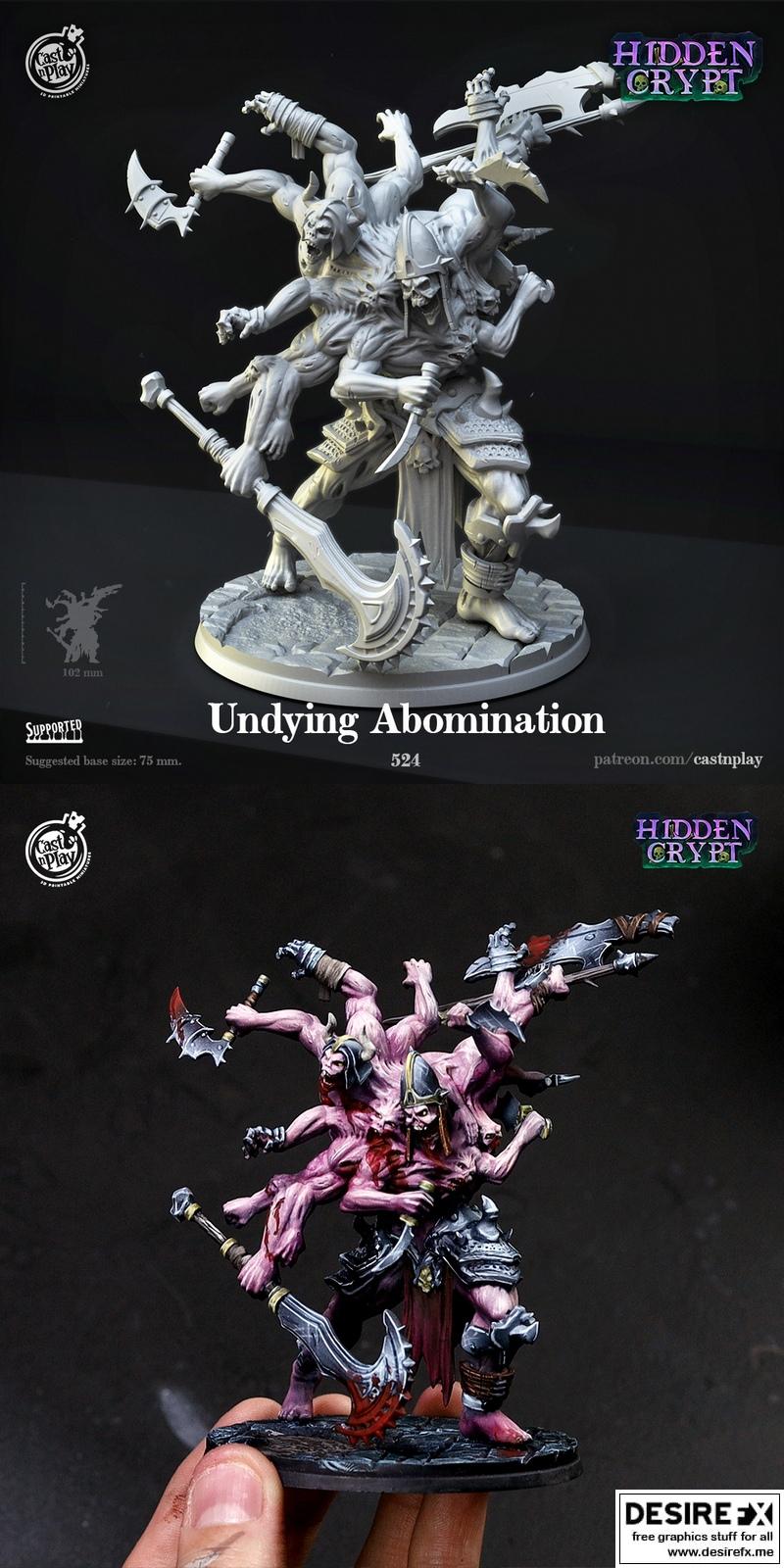 隐藏密室——不灭的怪兽 3D打印模型|Cast N Play – Hidden Crypt – Undying Abomination – 3D Print Model STL