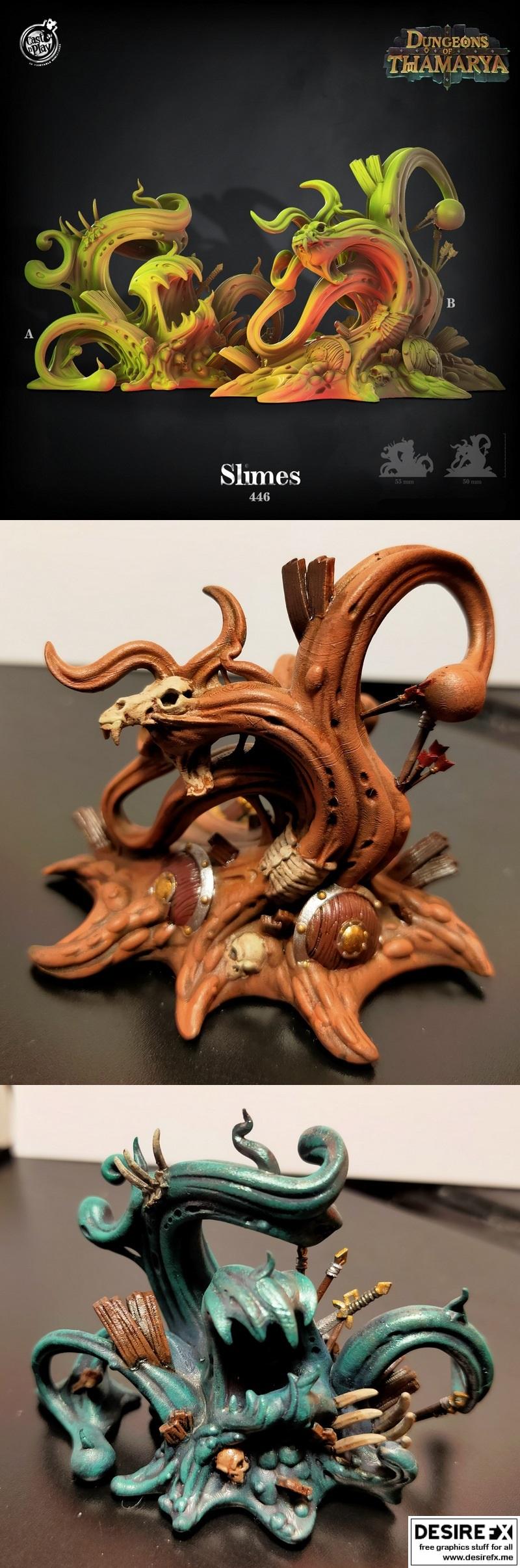 泰姆亚地下城· slime 3D打印模型|Cast N Play – Dungeons of Thamarya – Slimes – 3D Print Model STL