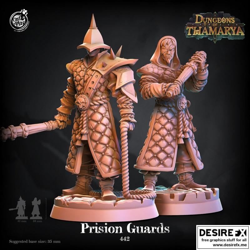 泰姆瑞亚地下城 - 看守者 - 3D打印模型|Cast N Play – Dungeons of Thamarya – Prison Guards – 3D Print Model STL