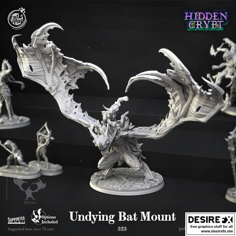 隐藏密室 - 不死蝙蝠坐骑 - 3D打印模型|Cast N Play – Hidden Crypt – Undying Bat Mount – 3D Print Model STL