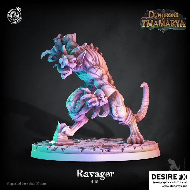泰姆瑞亚地下城 - 狼掠者 - 3D打印模型|Cast N Play – Dungeons of Thamarya – Ravager – 3D Print Model STL
