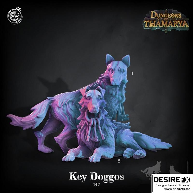 Cast N Play《瑟姆瑞亚地牢》Key Doggos 3D打印模型|Cast N Play – Dungeons of Thamarya – Key Doggos – 3D Print Model STL