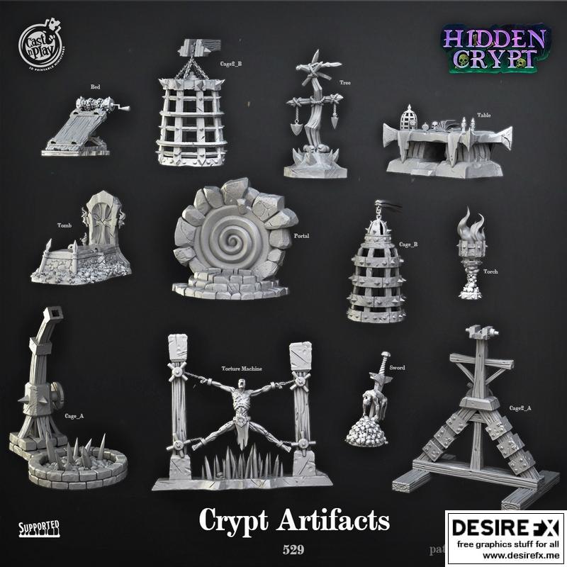 Cast N Play - 隐藏密室 - 密室遗物 - 3D打印模型|Cast N Play – Hidden Crypt – Crypt Artifacts – 3D Print Model STL