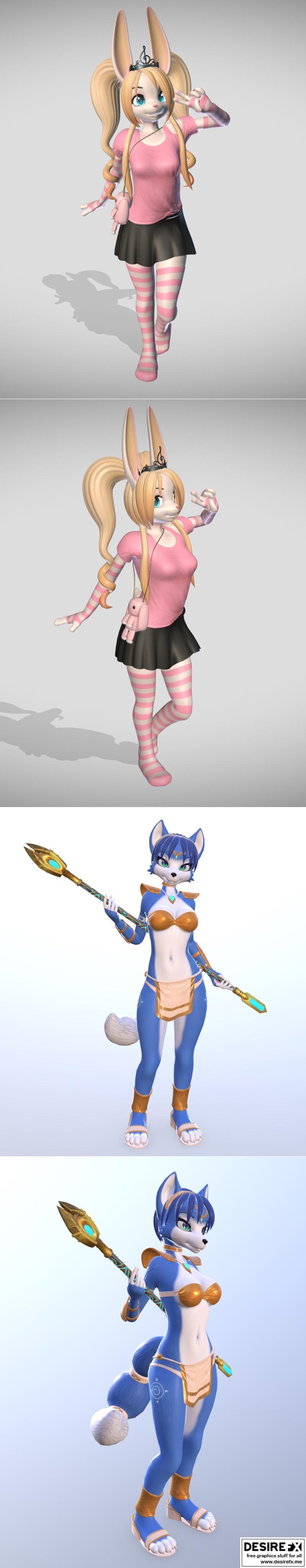 Krystal Fox与Stephanie 3D打印模型 STL|Krystal Fox and Stephanie – 3D Print Model STL