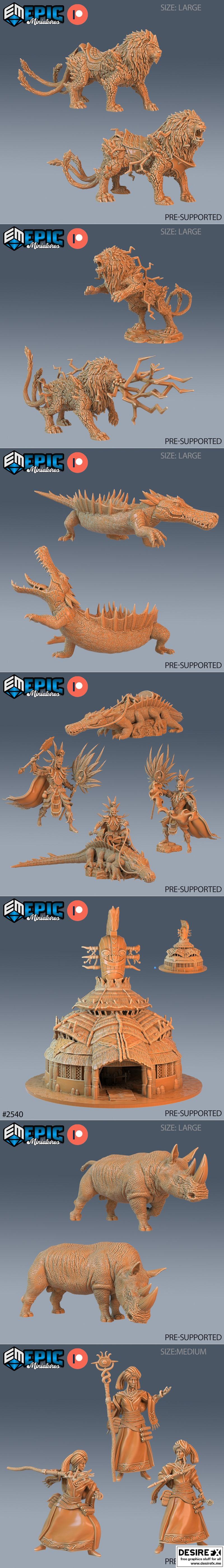 史诗迷你模型——失落乌托邦套装 3D打印模型|Epic Miniatures – Forgotten Utopia Set – 3D Print Model STL