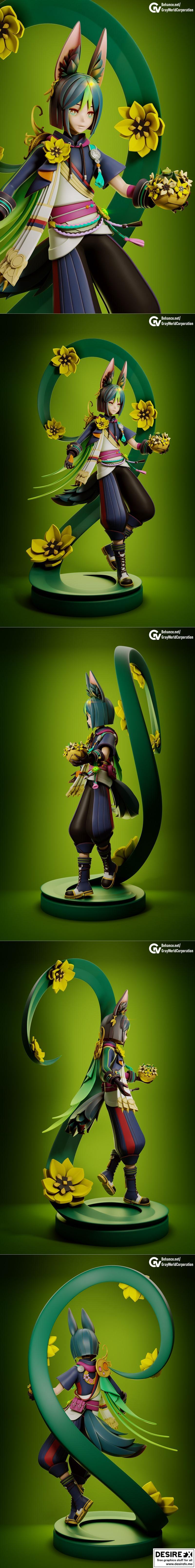 Tignari - 3D打印模型 - 动漫游戏角色雕塑|Tignari – 3D Print Model STL